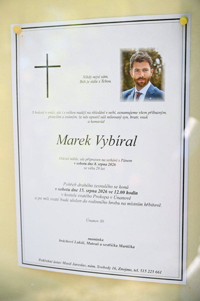 Poslední rozloučení s Markem Vybíralem.