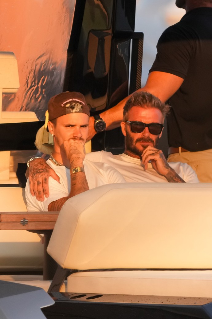 David Beckham se svým dvacetiříletým synem Romeem na dovolené v Saint-Tropez.