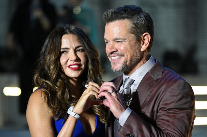 Matt Damon se svou ženou Lucianou.