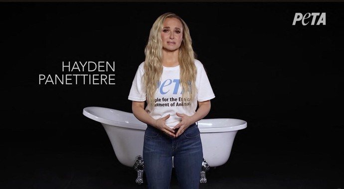 Hayden Panettiere natočila před dvěma týdny kampaň na záchranu zvířat.