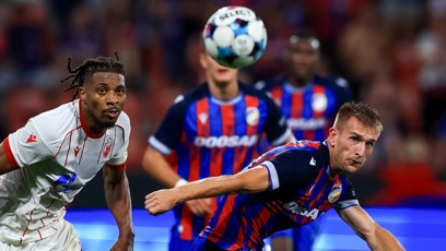 FOTO: Viktoria Plzeň pod novým koučem Radoslavem Kováčem slaví senzační postup do Evropské ligy.