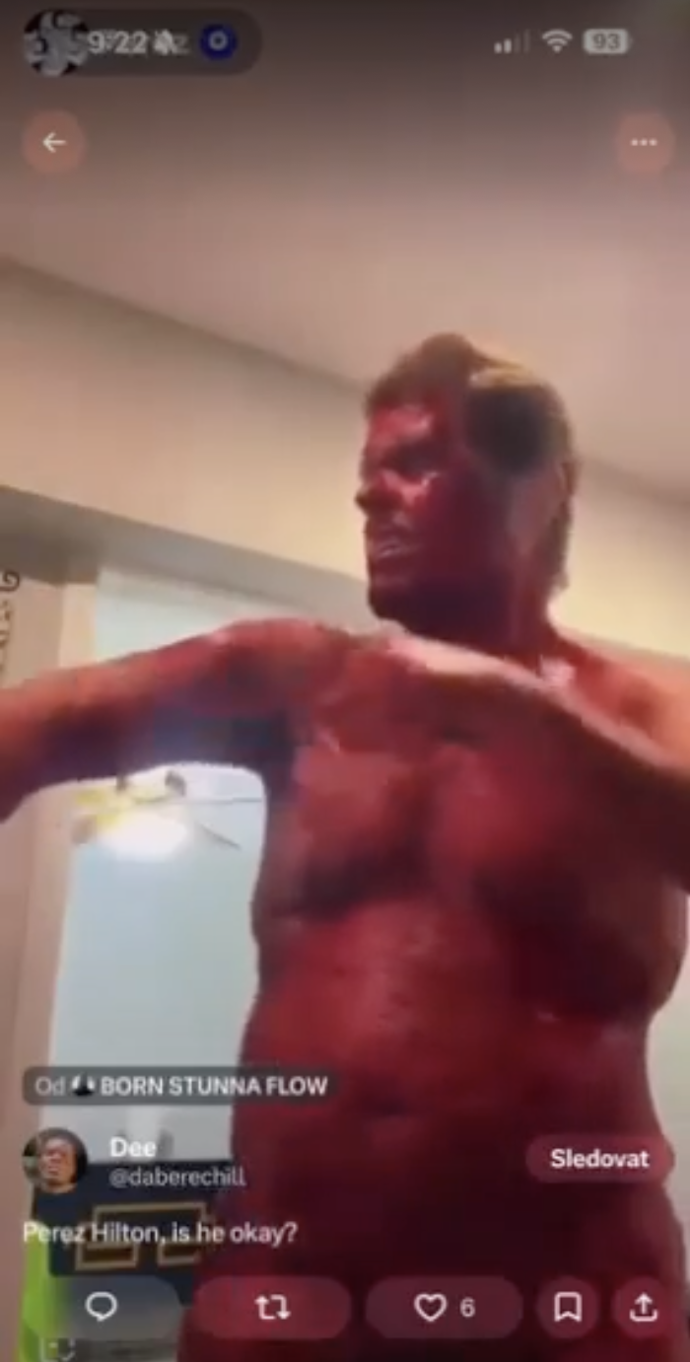 Perez Hilton odvysílal opravdu zvláštní video. 