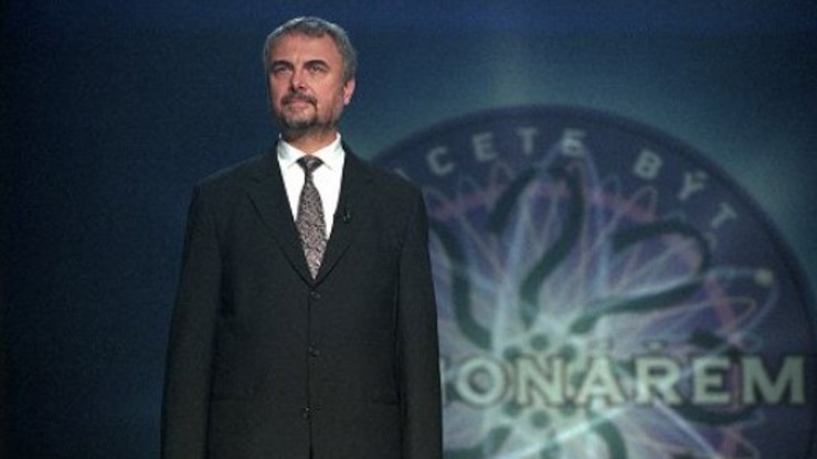 Vladimír Čech jako moderátor vědomostní soutěže Chcete být milionářem?