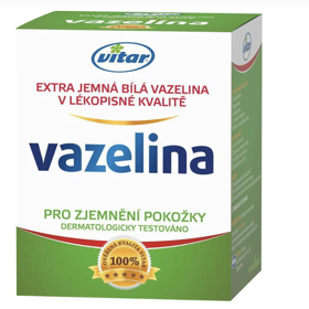 Vazelina extra jemná bílá v lékopisné kvalitě je určena pro zjemnění pokožky. Je neparfémovaná, pokožku nedráždí a je tedy vhodná i pro citlivou dětskou pokožku. 85 Kč