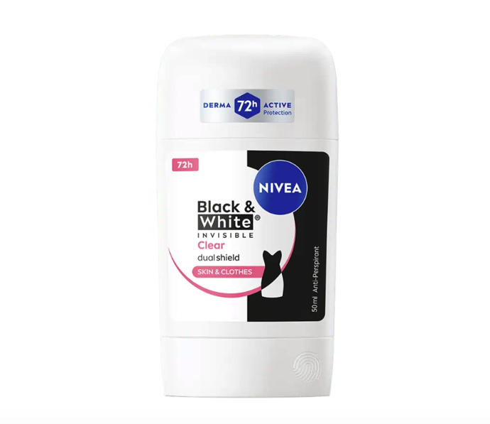 Tuhý antiperspirant Black & White Invisible Clear, Nivea, 60 Kč Tuhý antiperspirant Black & White Invisible Clear, Nivea, 60 Kč