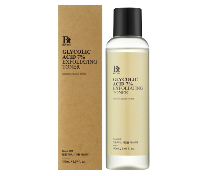 Toner na obličej s kyselinou glykolovou Benton, 553 Kč, prodává KSisters Toner na obličej s kyselinou glykolovou Benton, 553 Kč, prodává KSisters