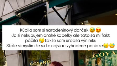 FOTO: Rachel Karnižová a její nová kabelka.