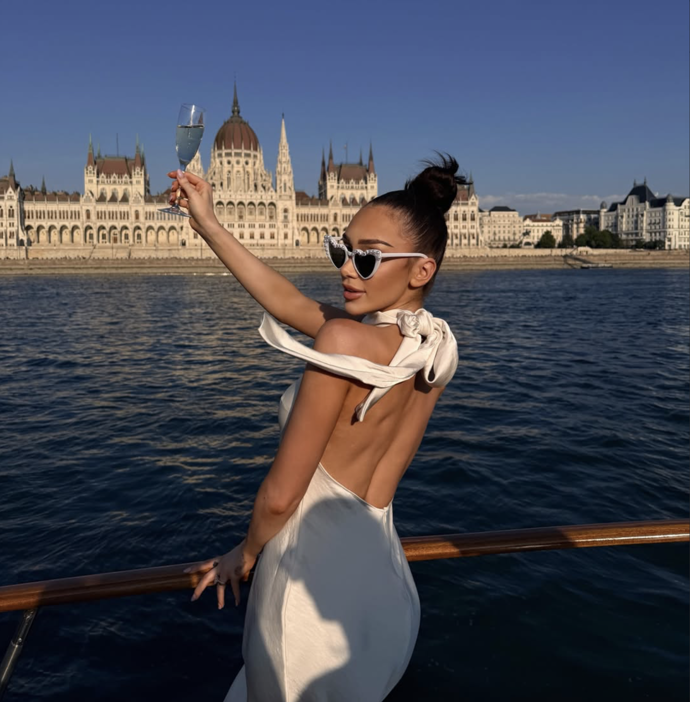 Veronica Biasiol si krátce před svatbou užívala rozlučku se svobodou v Budapešti.