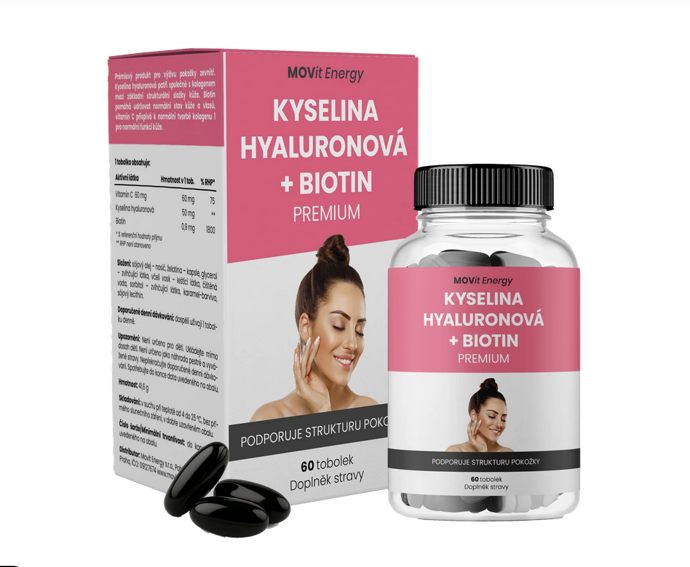 Kyselina hyaluronová patří společně s kolagenem mezi základní strukturální složky kůže. Biotin pomáhá udržovat normální stav kůže a vlasů, vitamin C přispívá k normální tvorbě kolagenu 1 pro normální funkci kůže. 269 Kč