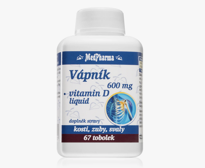Vápník 600 mg + vitamin D-liquid, 175 Kč
