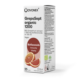 Doplněk stravy GrepoSept ORGANIC 1200 je výtažek z grepových jadérek v BIO kvalitě, s vynikající snášenlivostí, vysokým obsahem bioflavonoidů a antioxidačními účinky. 299 Kč