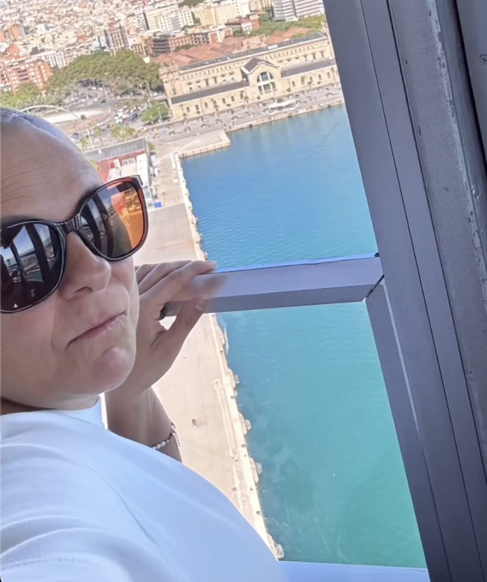Laďka Něrgešová si užívá v Barceloně.