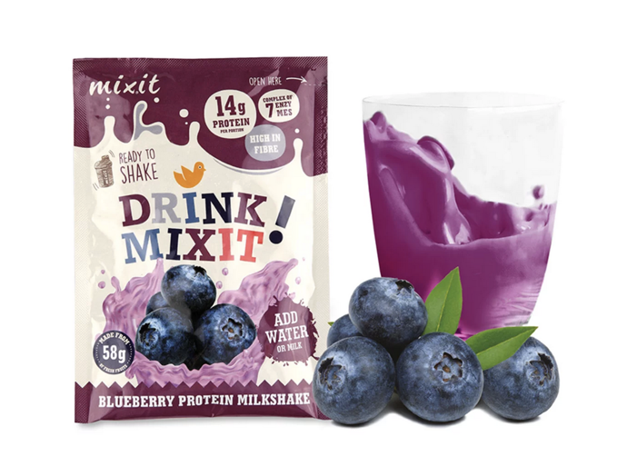 Proteinový Mixit Drink obsahuje pořádnou porci lyofilizovaného ovoce, rozpustné vlákniny i kvalitního CFM syrovátkového proteinu. 49 Kč