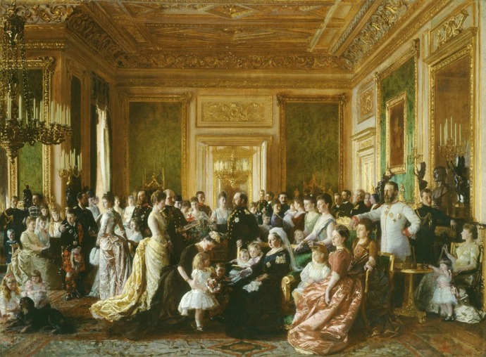 Rodina královny Viktorie na hradu Windsor roku 1887