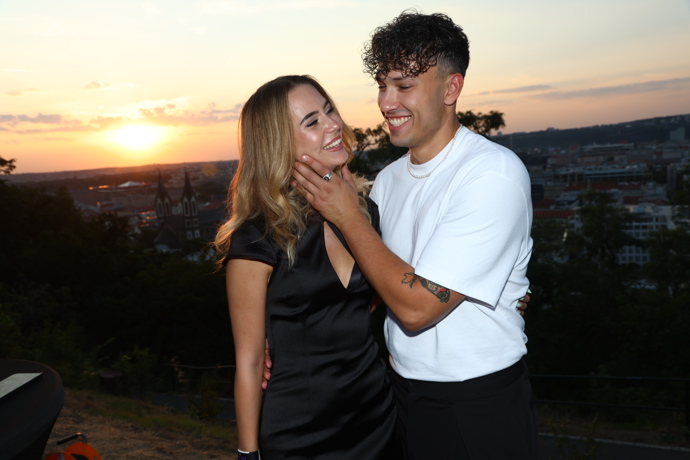 Laura Petríková a Dominik Kuchta září štěstím.
