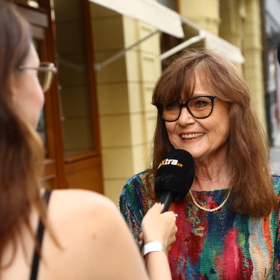 Jarmila Švehlová zachycena při rozhovoru pro redakci eXtra.cz.