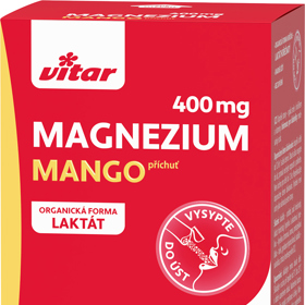 Vitar Magnezium 400 mg s příchutí manga v praktických jednorázových sáčcích, Vitar, 138 Kč