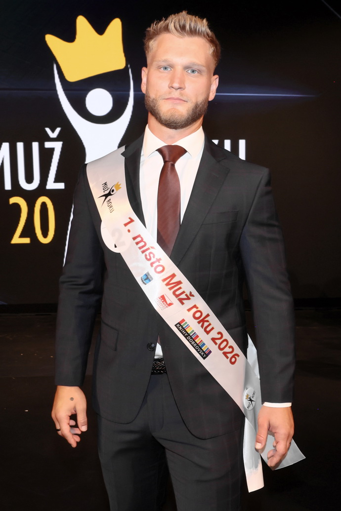Mužem roku 2026 se stal Jakub Bolek z Náchoda. Nechal se slyšet, že s výhrou od začátku počítal. 