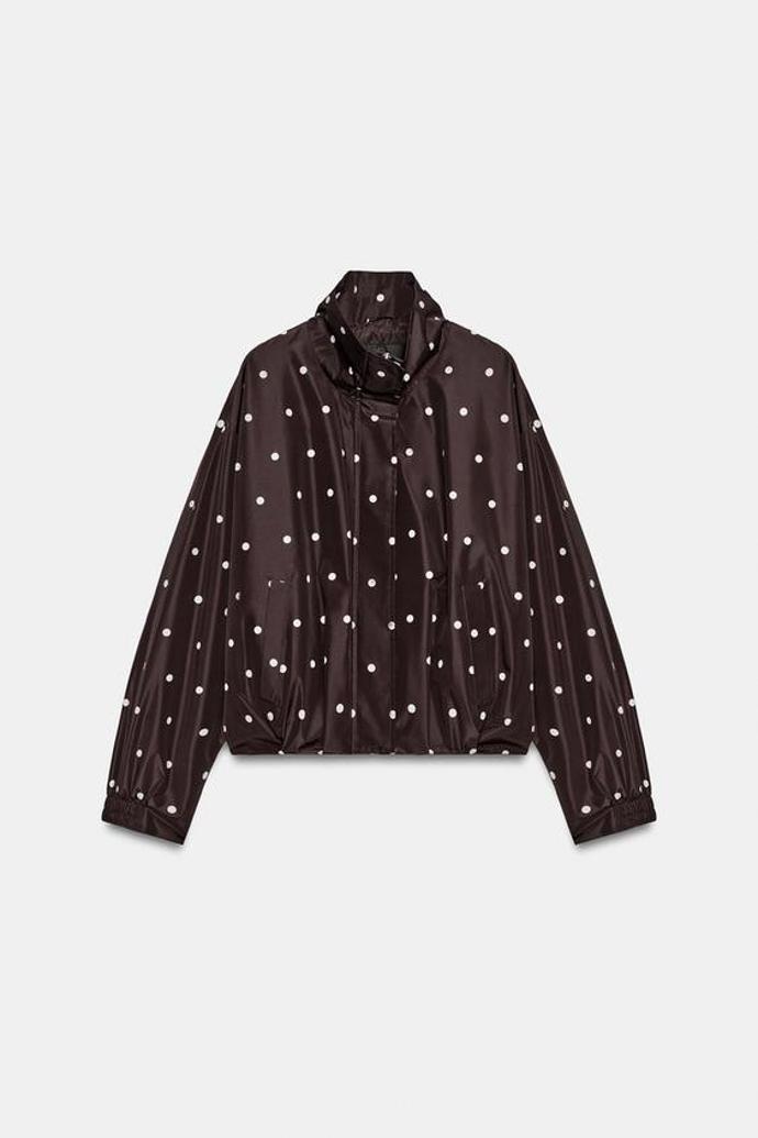 Bomber bunda s puntíky, Zara, 999 Kč