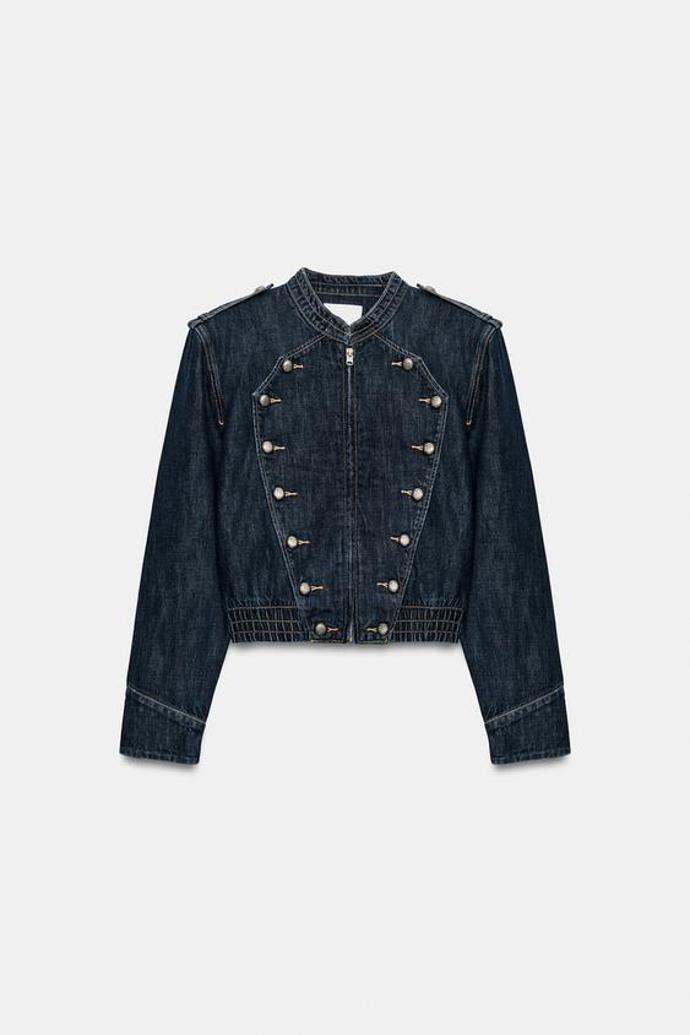 Džínová bunda s knoflíky, Zara, 1299 Kč