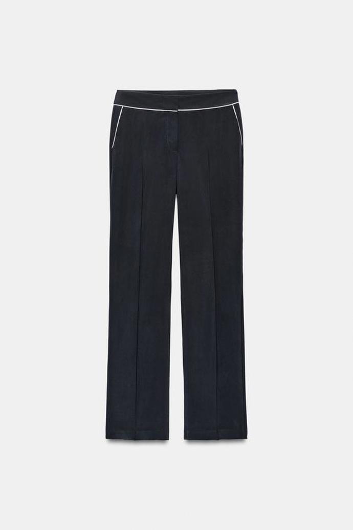 Kalhoty s kontrastním lemováním, Zara, 849 Kč