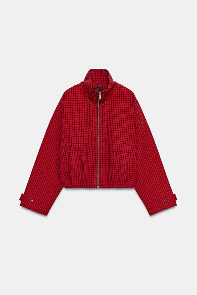 Kostkovaná bunda bomber, Zara, 1199 Kč