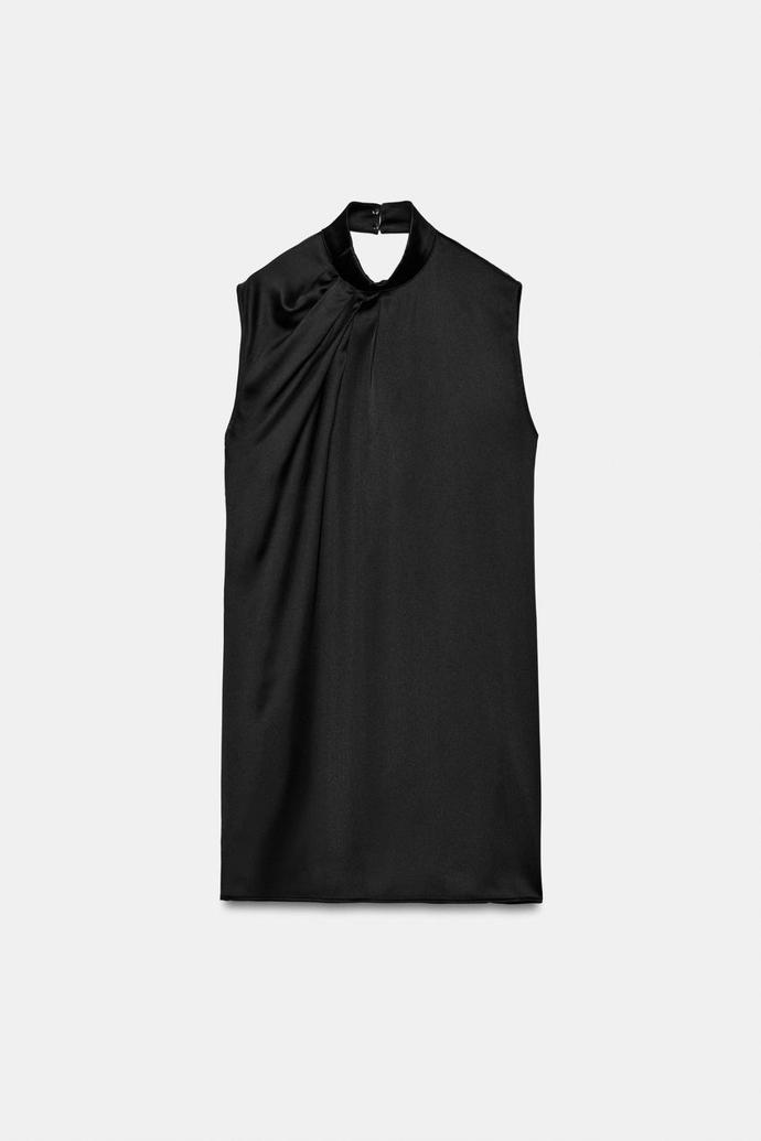 Krátké saténové šaty, Zara, 849 Kč