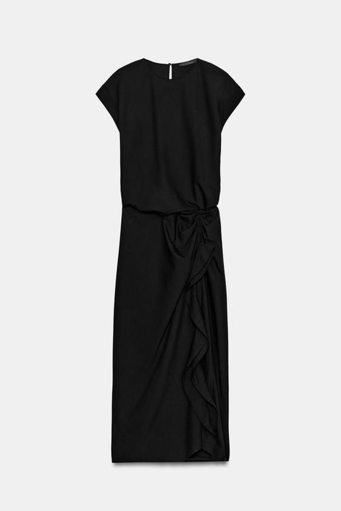 Nařasené midi šaty, Zara, 1199 Kč