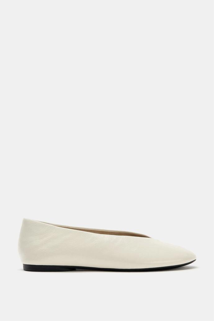 Kožené baleríny, Zara, 1299 Kč