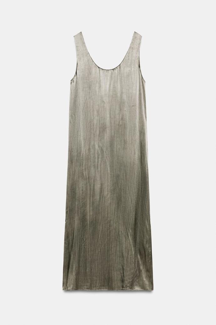 Saténové midi šaty, Zara, 1 199 Kč