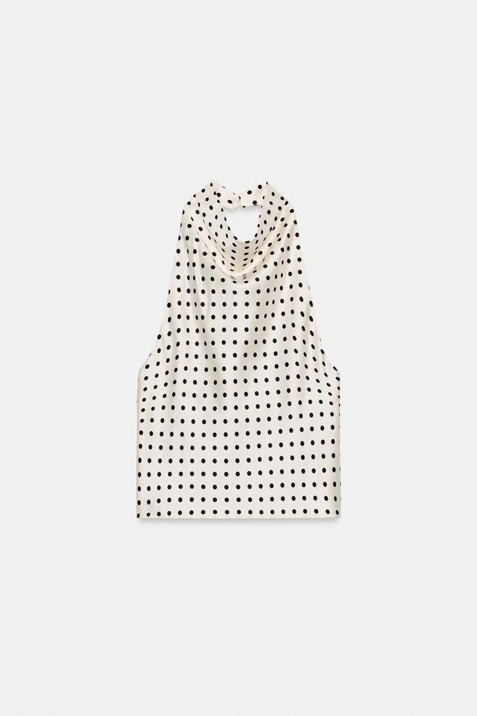 Saténový top halter, Zara, 549 Kč