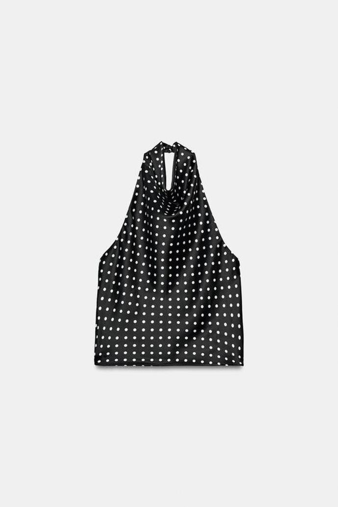 Saténový top halter, Zara, 549 Kč
