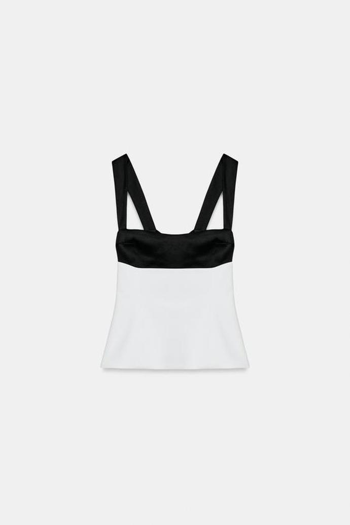 Top s vázačkou na zádech, Zara, 699 Kč