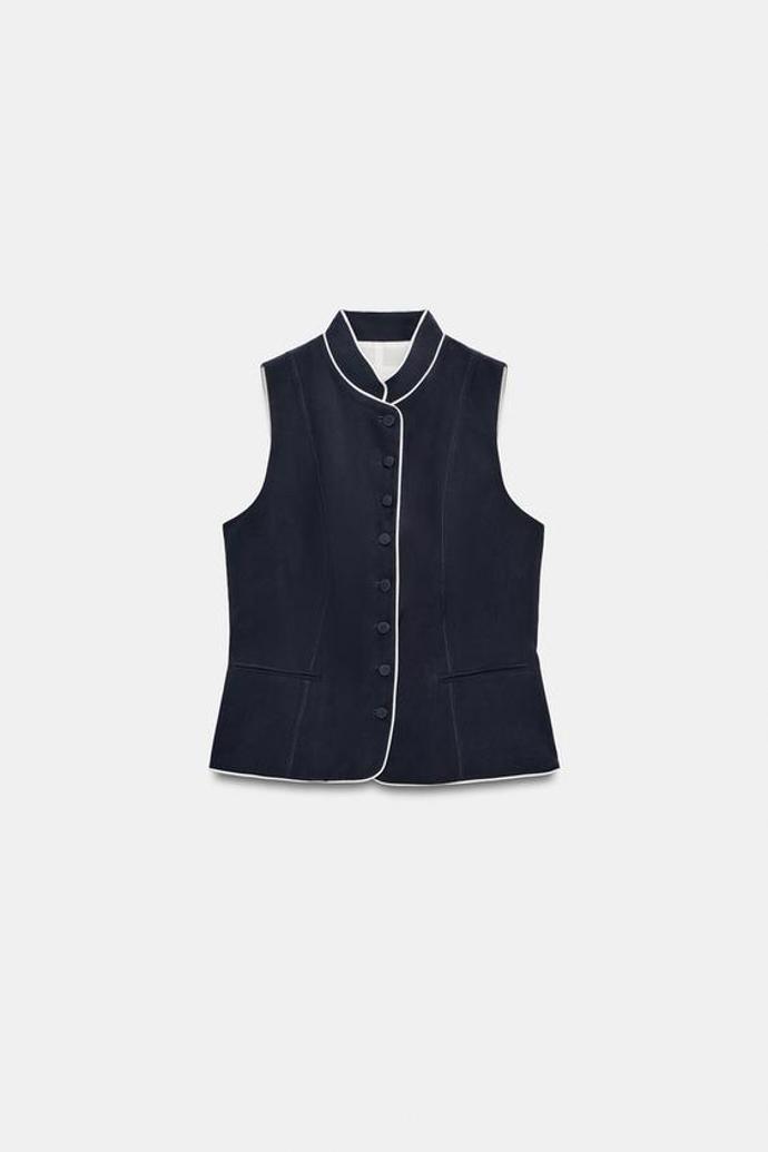 Vesta s kontrastním lemováním, Zara, 849 Kč