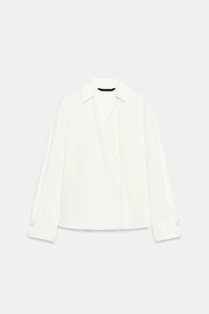 Zavinovací popelínová košile, Zara, 799 Kč
