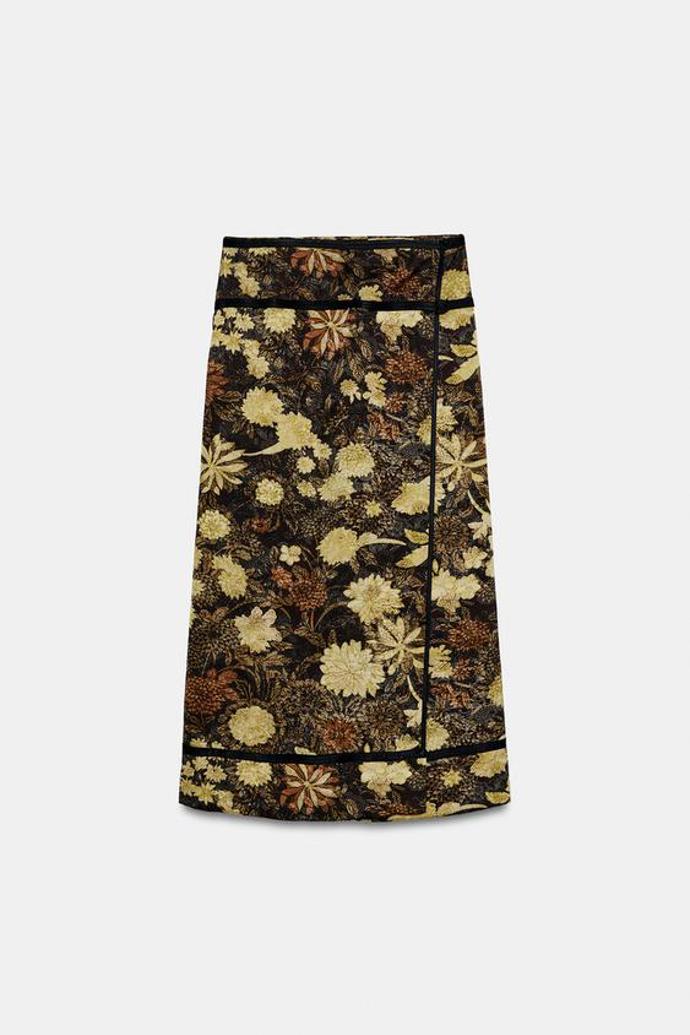 Zavinovací sukně s květinovým sukně, Zara, 1199 Kč