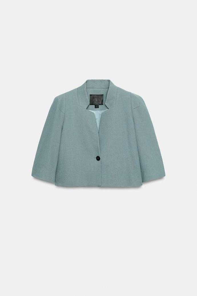 Krátké sako se lnem, Zara, 1999 Kč