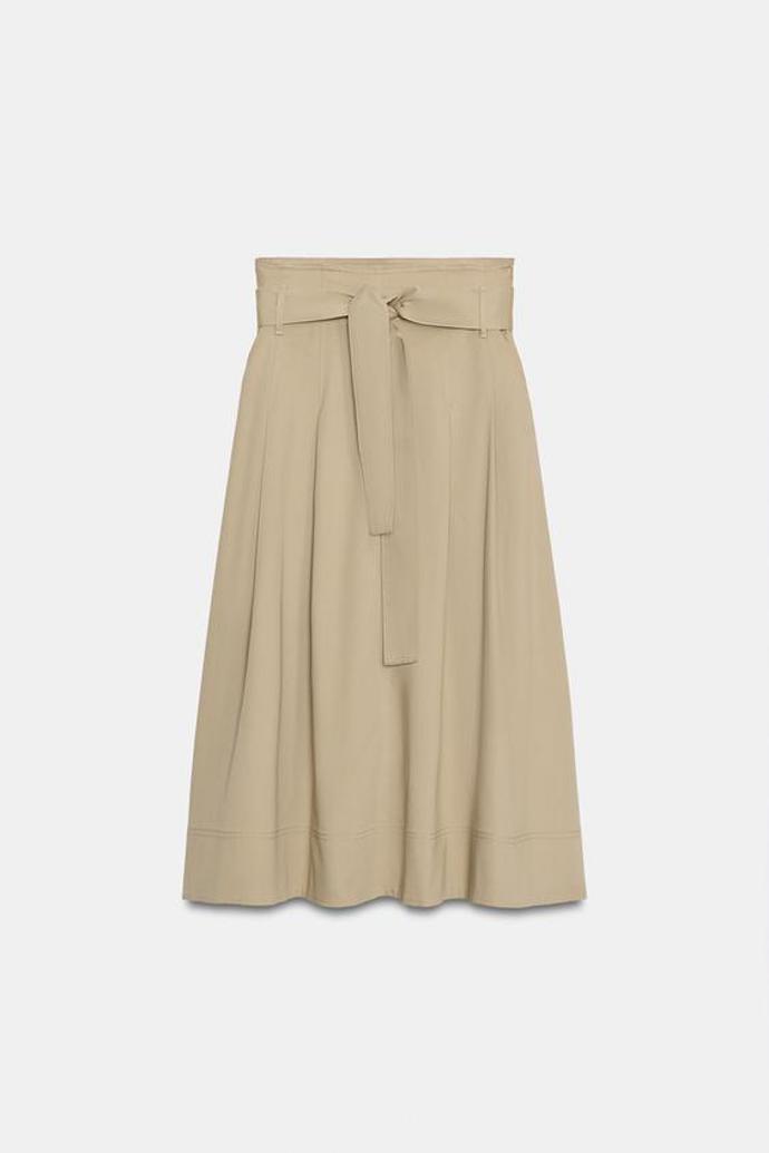 Midi sukně s páskem, Zara, 1499 Kč