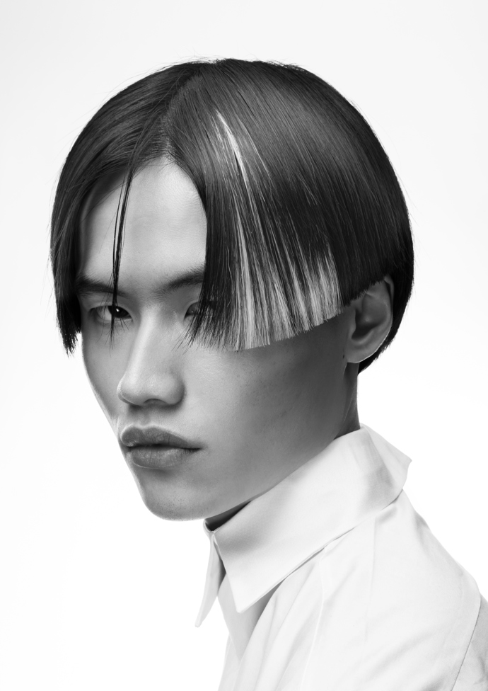 Vítězná práce Roberta Starého a Marka Metelky, kteří obsadili na mezinárodní kadeřnické soutěži One Shot Global Hair Awards první místo v kategorii pánských střihů Vítězná práce Roberta Starého a Marka Metelky, kteří obsadili na mezinárodní kadeřnické soutěži One Shot Global Hair Awards první místo v kategorii pánských střihů