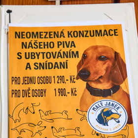 Restaurace Malý Janek nabízí neomezenou konzumaci piva ze svého pivovaru.