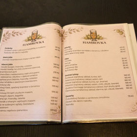 Restaurace Hamrovka nabízí bohaté menu.