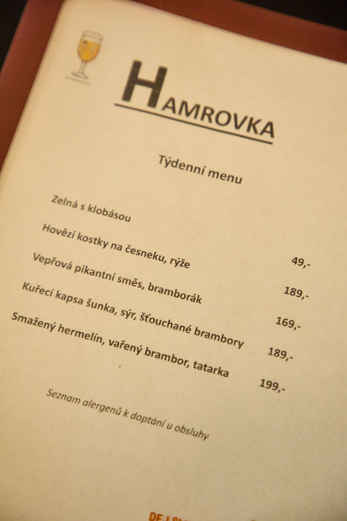 V nabídce je pak i týdenní menu. 