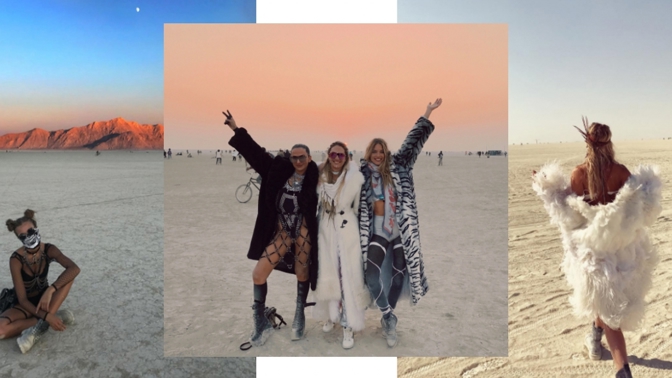 Modelky na festivalu Burning Man 2017