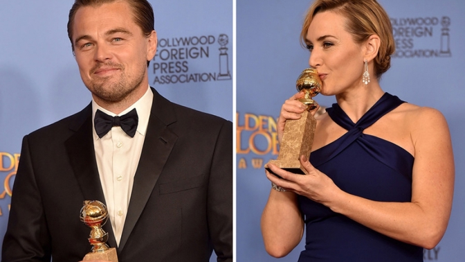 Leonardo DiCaprio a Kate Winslet na včerejších Glóbech zabodovali