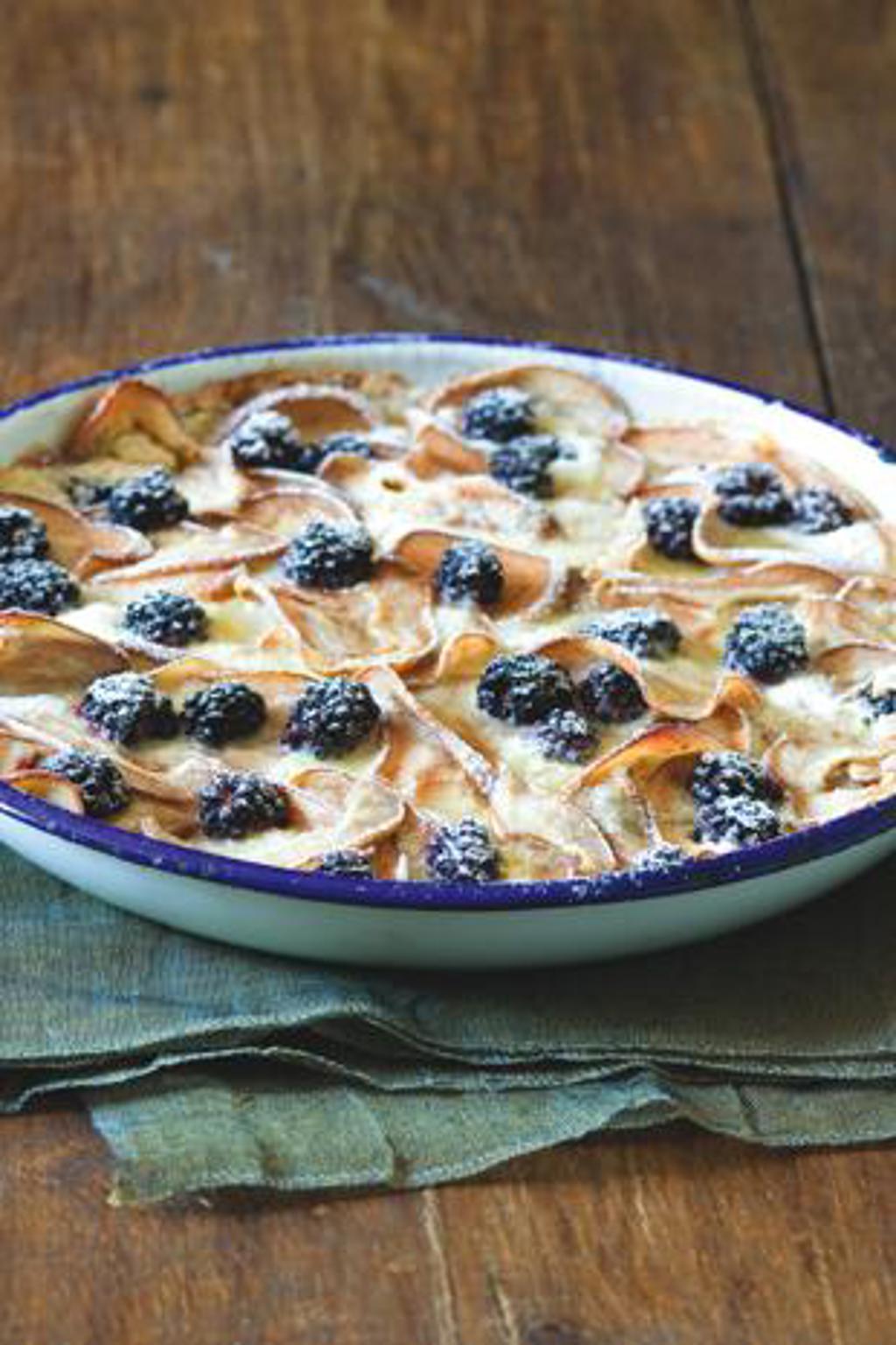 Recept na zapečené hrušky a ostružiny ve smetanovém krému Recept na zapečené hrušky a ostružiny ve smetanovém krému