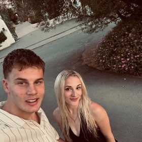 Joeri Heerkens se svou krásnou partnerkou.