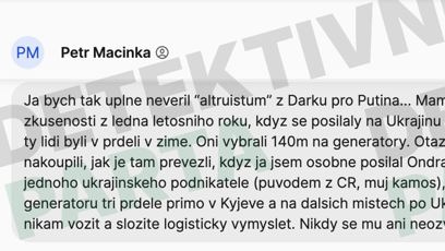 FOTO: Korespondence Petra Macinky s falešným Thomasem Pauknerem.