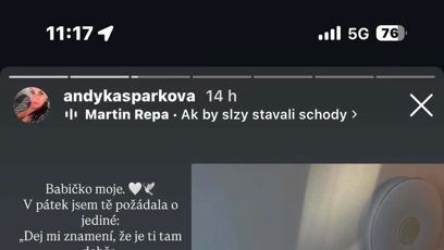 FOTO: Andrea Kašpárková přišla o milovanou babičku.