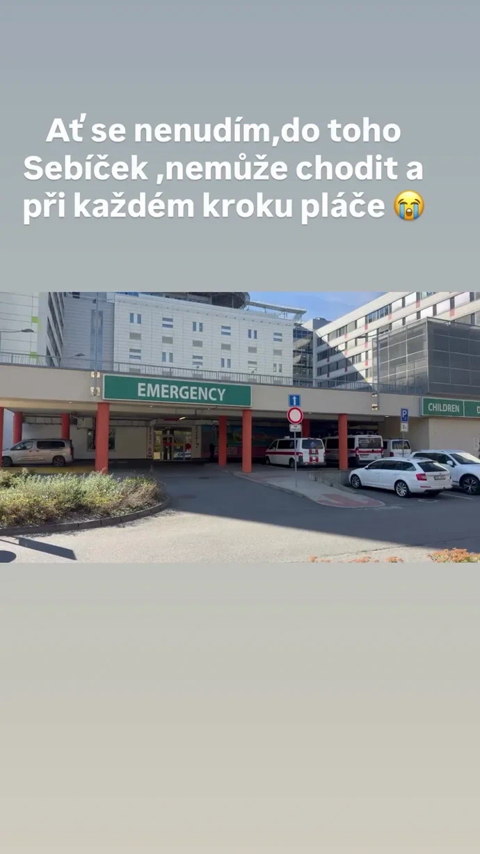 Krátce nato skončila v nemocnici také s pětiletým Sebastianem.
