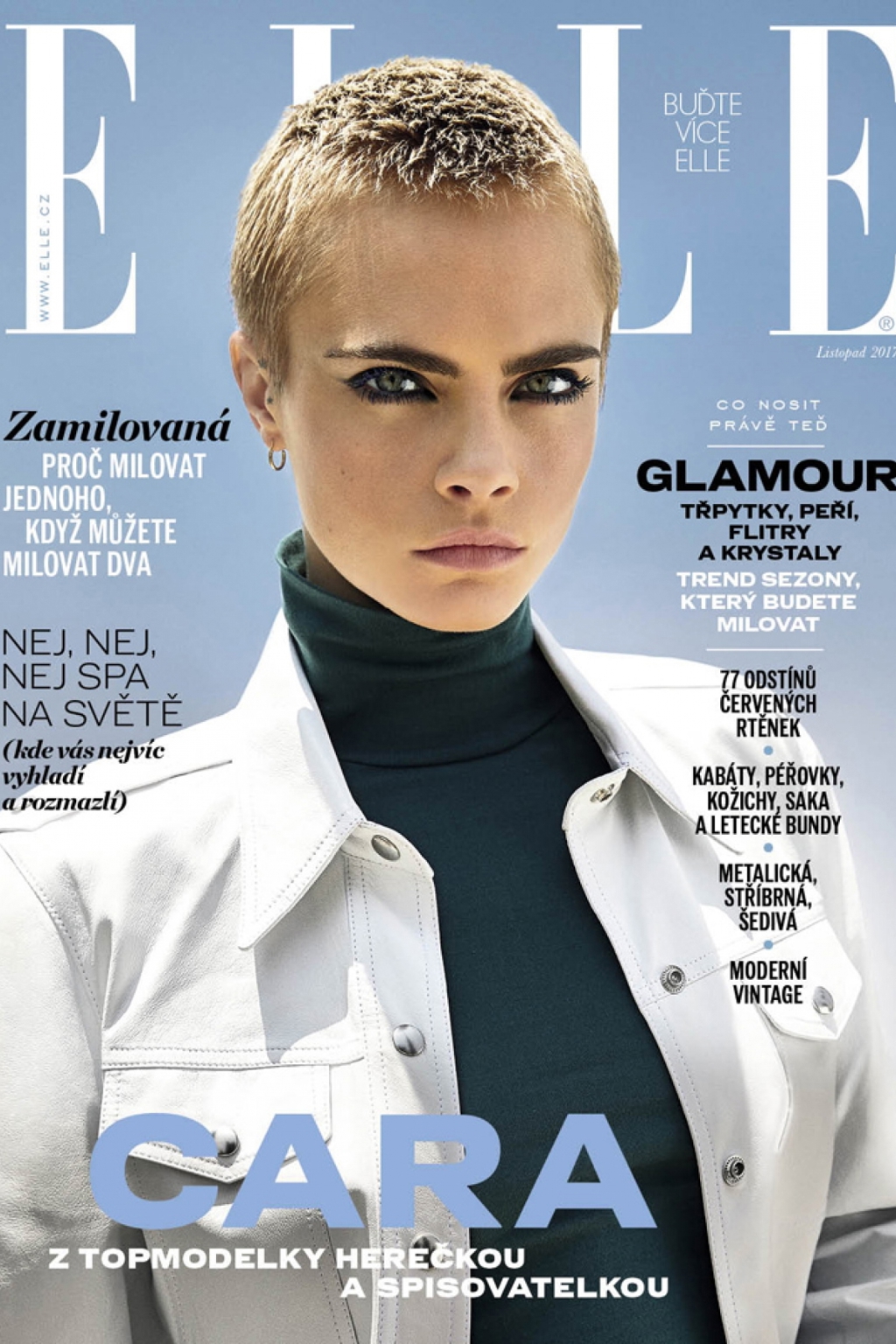 LISTOPADOVÁ ELLE, TO JE CARA DELEVINGNE A ÚŽASNÁ ŘASENKA